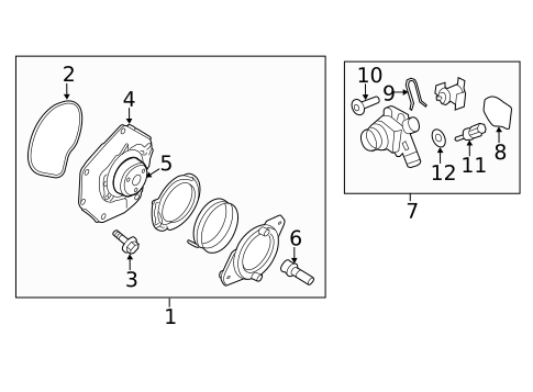 Water Pump for 2009 Volvo S80 #0