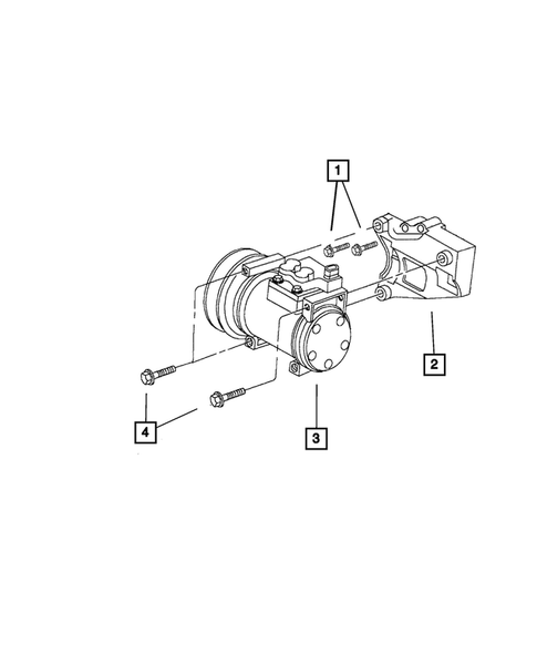 Air Conditioning Compressor Mounting for 2002 Dodge Neon #0