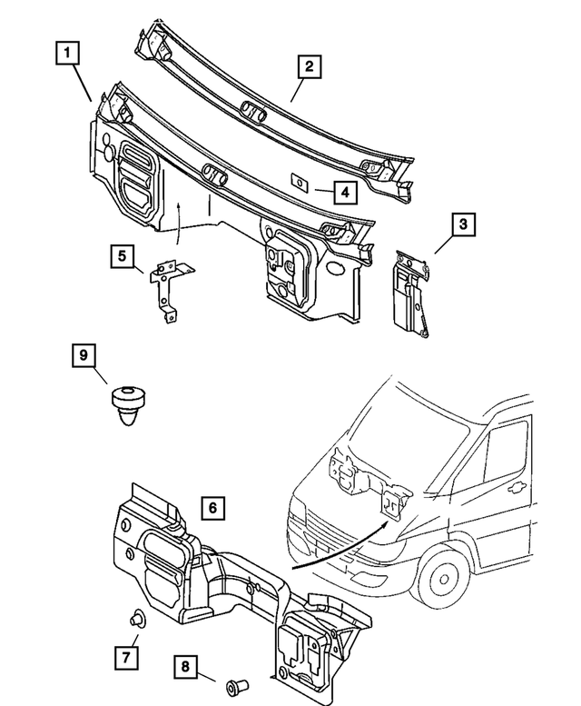 5122526AA - : Dash Panel-Engine Compartment Silencer for Mopar Image