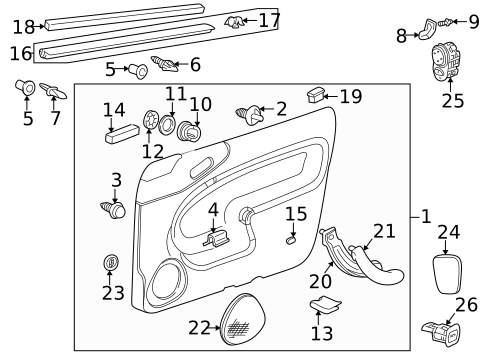 Interior Trim - Door for 2001 Saab 9-3 #0