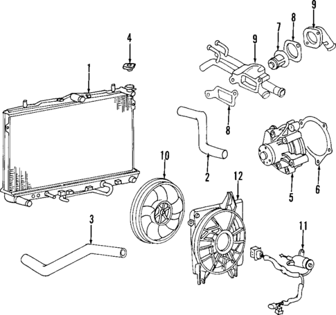 Cooling System for 2000 Hyundai Tiburon #0