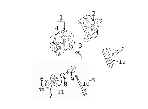 Alternator for 1996 Nissan Pathfinder #0