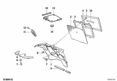 Motorcycle Trim Section, Windshield for 1996 BMW-Motorrad K 1100 RS #6