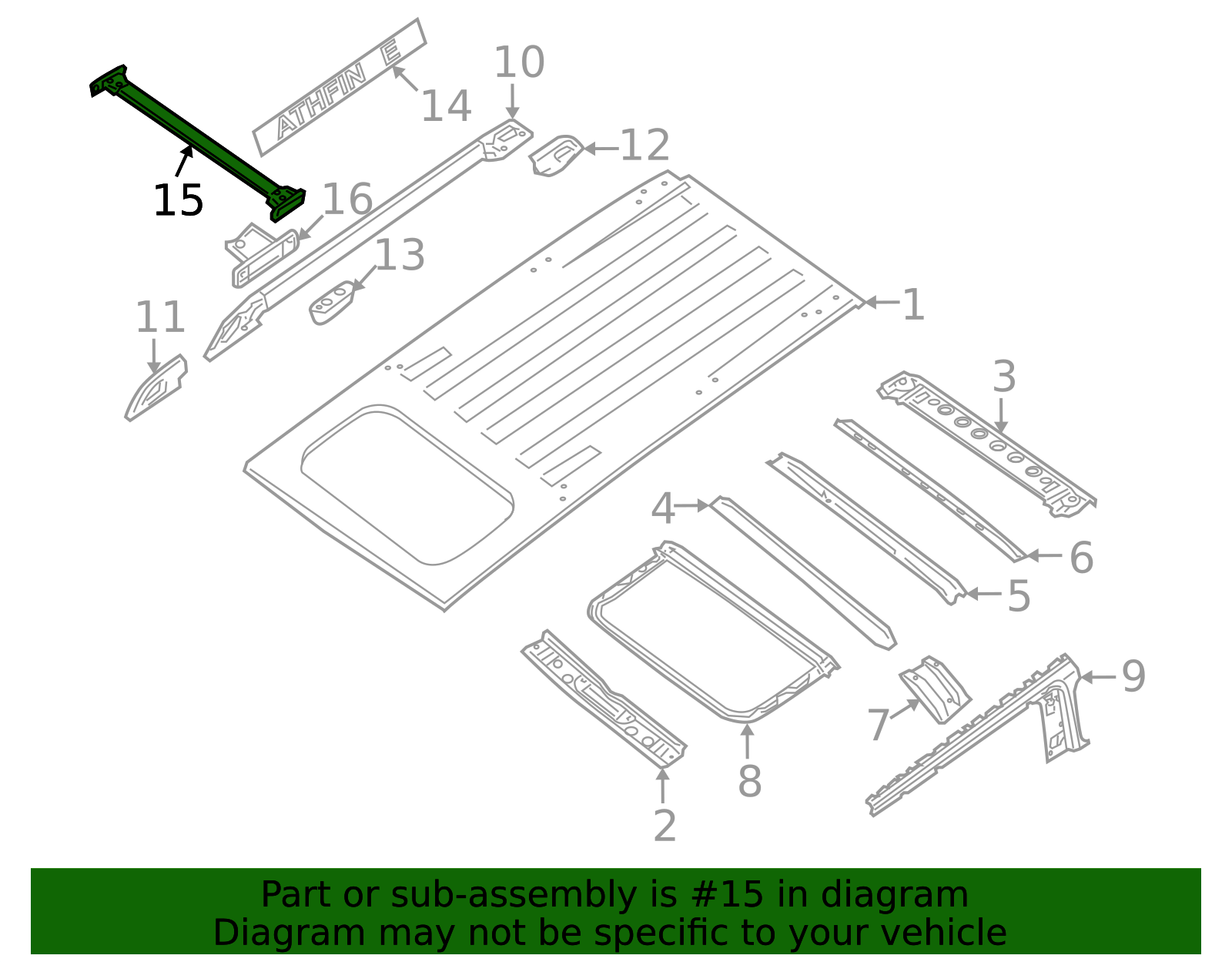 2005-2012 Nissan Pathfinder Roof Luggage Carrier Cross Rail 73807