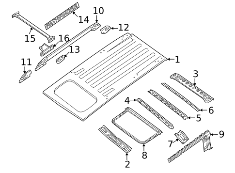 Exterior Trim - Roof for 2005 Nissan Pathfinder #0