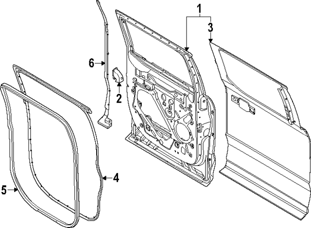 PC3Z1624631B - Body: Door Shell for Ford: F-250 Super Duty, F-350 Super Duty, F-450 Super Duty Image