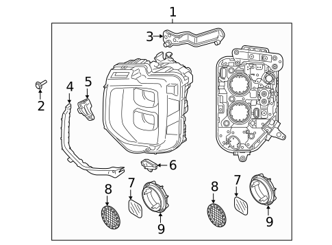 Headlamp Components for 2021 Hyundai Palisade #0