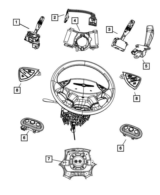 68015102AD - Electrical: Multifunction Switch for Mopar Image image