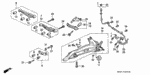 52350SR0A10 - Chassis: ARM, RR. (LOWER) for Honda Image