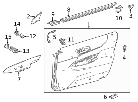 Interior Trim - Front Door for 2021 Toyota Mirai #0