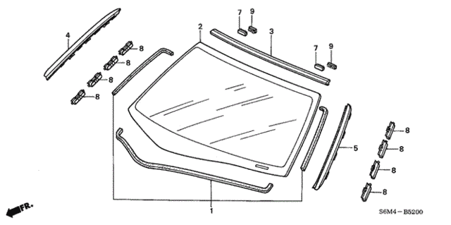 Front Windshield for 2005 Acura RSX #0