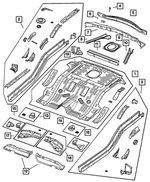 55360015AC - Body Sheet Metal Except Doors: Floor Pan for Jeep: Liberty Image