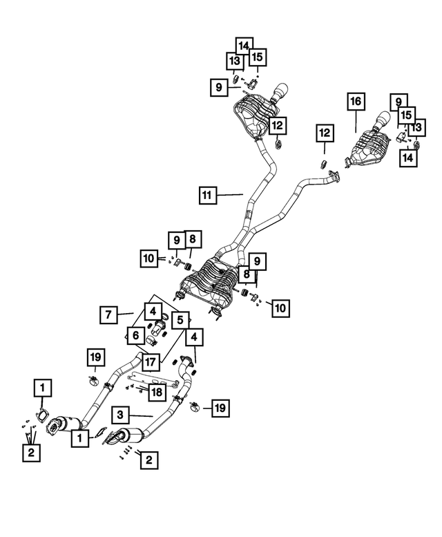 68210351AC - Exhaust: Exhaust Pipe And Converter, Right for Mopar Image