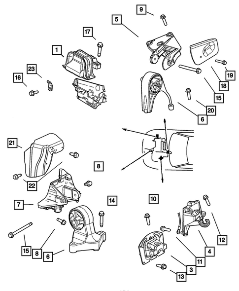 Engine Mounting for 2001 Dodge Stratus #0
