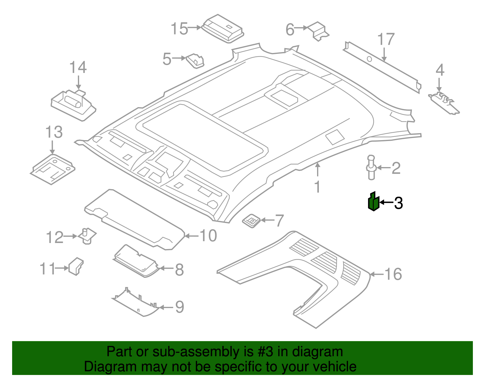 Headliner Clip - BMW (7149116067)
