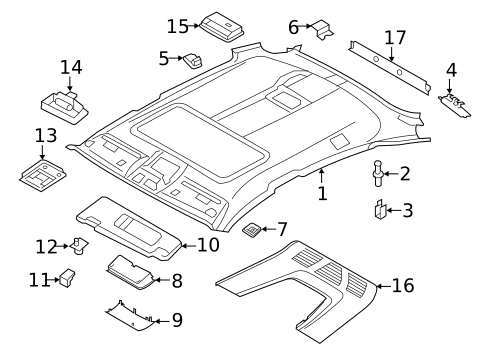 Interior Trim - Roof for 2018 BMW X6 #0
