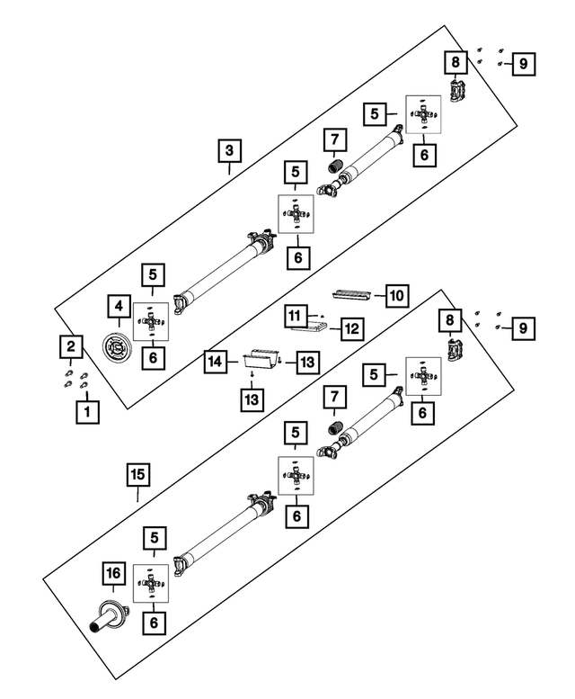 5146673AD - Rear Axle; American Axle 292 MM Single Rear Wheel; Differential and Drive Line: Drive Shaft for Mopar Image