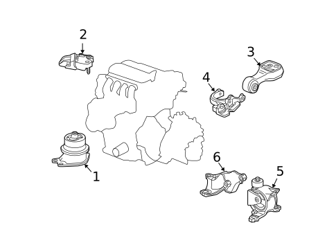 Engine & Trans Mounting for 2011 Honda Fit #0