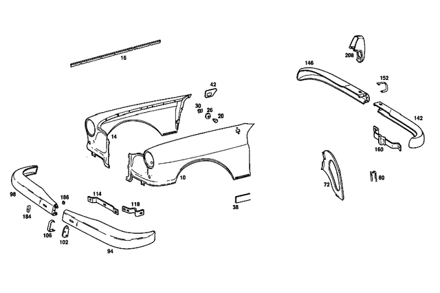 1108800470 - : Front Bumper for Mercedes-Benz Image