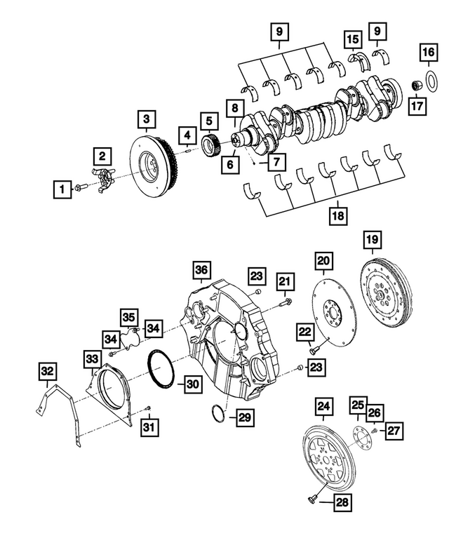 68002984AA - 6.7L Turbo Diesel; Engine: Bolt, Mounting for Mopar Image