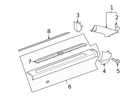 Interior Trim - Pillars for 2009 Pontiac G6 #2