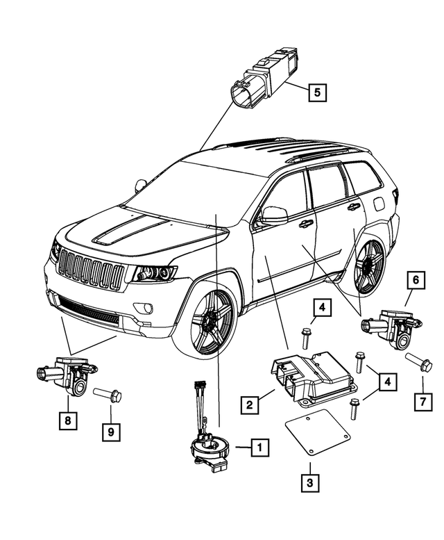 « 1HE79HL9AG – Restraints : Colonne De Direction Module pour Mopar Image »