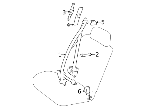 Seat Belt for 1997 Toyota 4Runner #0