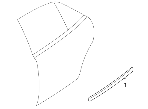 Exterior Trim - Rear Door for 1999 Mazda Protege #0
