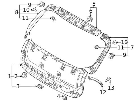 Interior Trim for 2023 Kia Niro #0