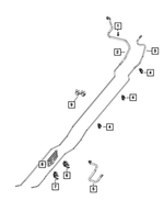 68222487AA - Fuel: Fuel Line Clip for Ram: 2500, 3500 Image