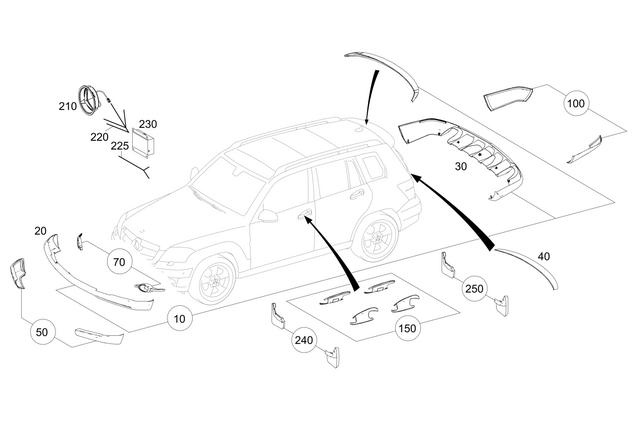 2078200204 - Exterior Detachable Parts: Electric Line for Mercedes-Benz Image