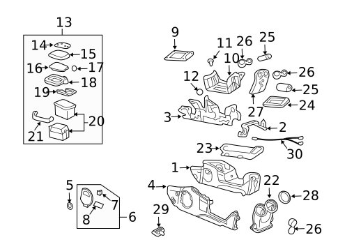 Console for 2002 Pontiac Aztek #0