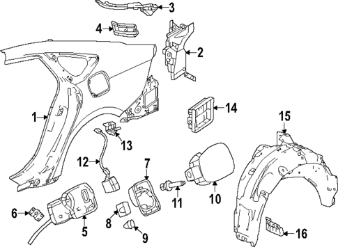 Fuel Door for 2023 Honda Accord #0