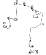 6509478AA - Brakes: Brake Tube Clip for Chrysler: 200 | Dodge: Durango | Jeep: Cherokee, Grand Cherokee, Grand Cherokee L, Grand Cherokee WK Image