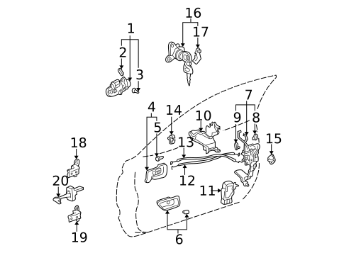 Front Door for 1999 Toyota Solara #0