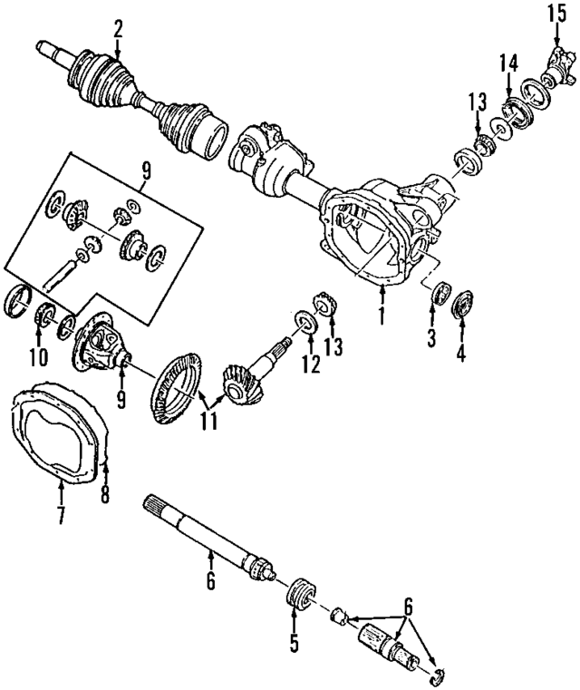 1L2Z3N106AA - Front Drive Axle: Pinion Bearings for Ford Image