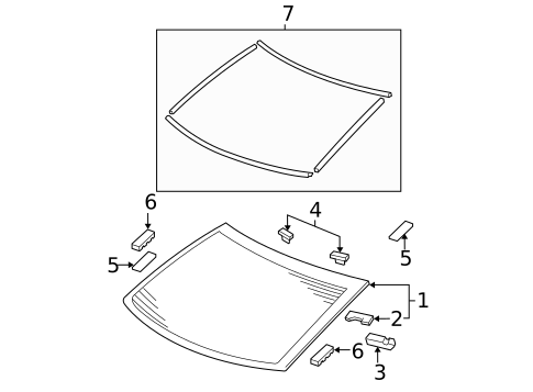 Glass & Hardware - Back for 2010 Honda Civic #0