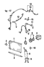 XW2Z19712AA - HVAC: Condenser for Ford: Contour | Mercury: Cougar, Mystique Image