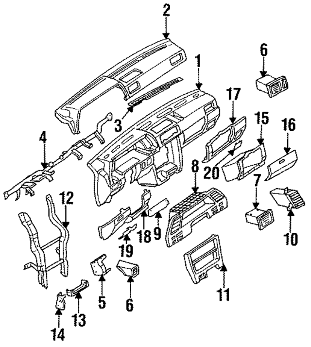 6850084A00 - : Glove Box for Nissan Image