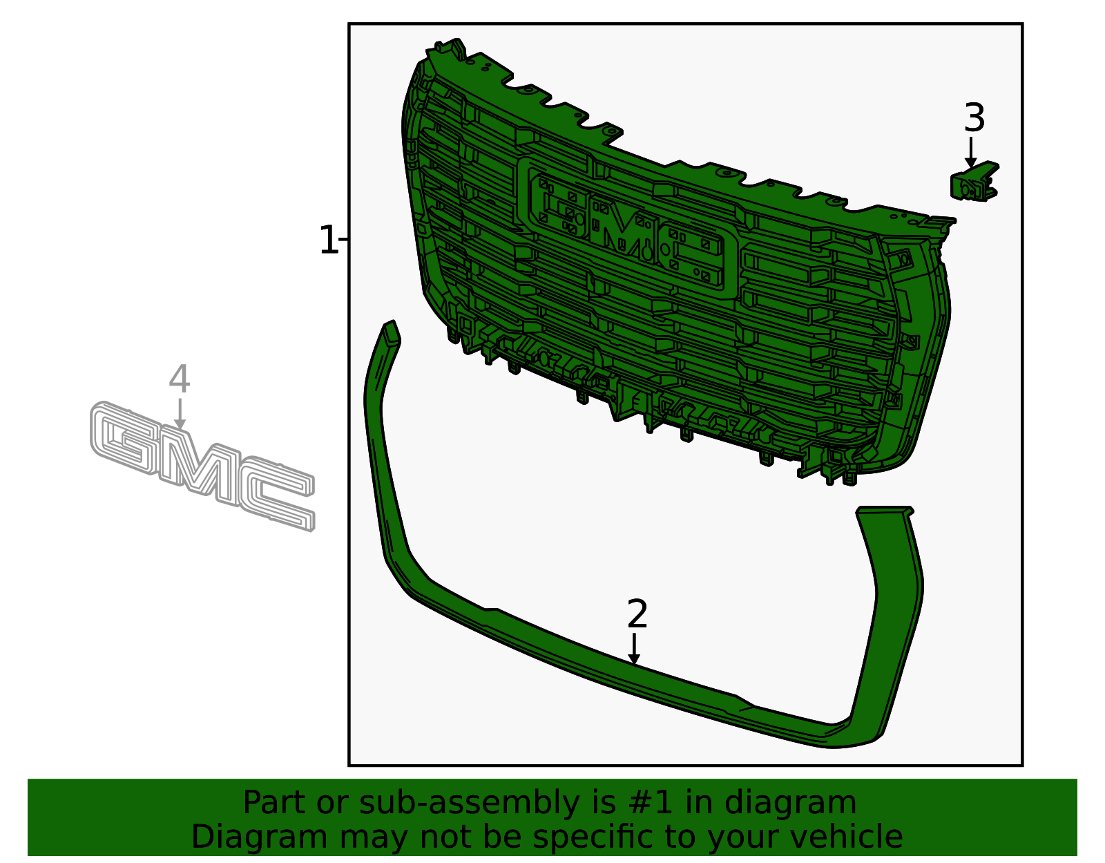 2025-2026 GMC Grille Assembly 84977529 GM | GMPartsDirect.com