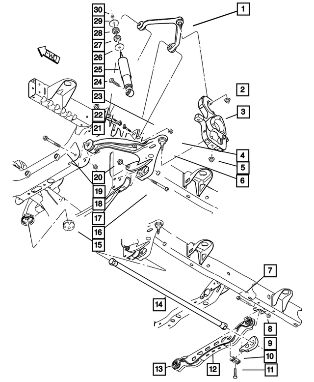 52106561AE - Front Suspension &amp; Drive: Lower Control Arm, Left for Mopar Image image