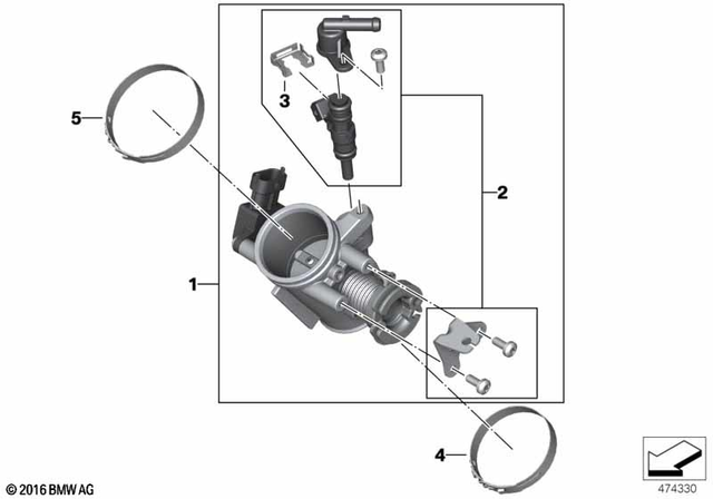 13548567883 - : Set Of Mounted Parts Throttle Valve for BMW-Motorrad Image