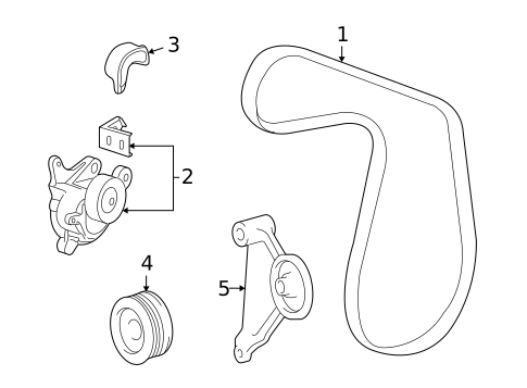 Belts & Pulleys for 2010 Lexus HS250h #0