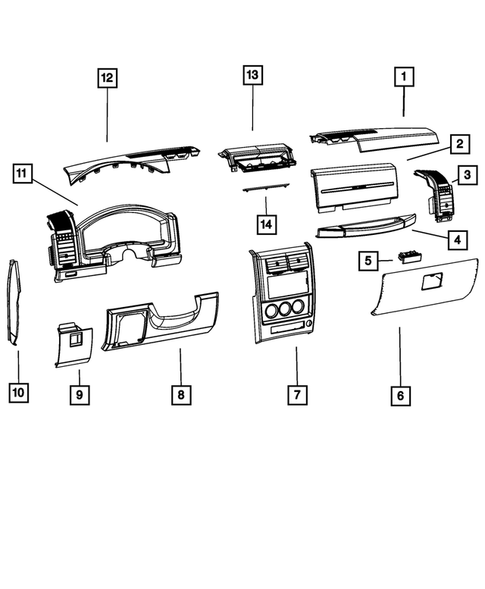 Instrument Panel for 2012 Jeep Liberty #0