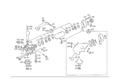 Steering Gear for 1993 Mercedes-Benz 600SL #0