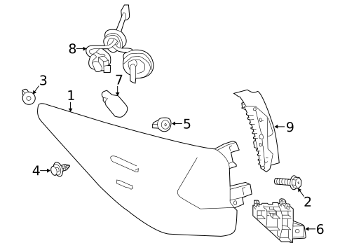 Bulbs - Chassis for 2018 Lexus RX350L #2