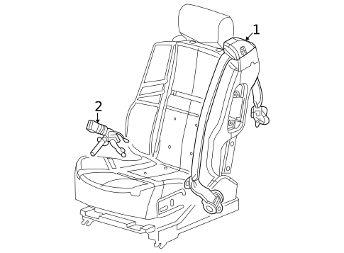 Seat Belt for 2008 Cadillac SRX #1