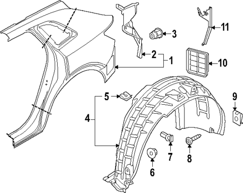 Quarter Panel & Components for 2024 Audi Q8 e-tron #0