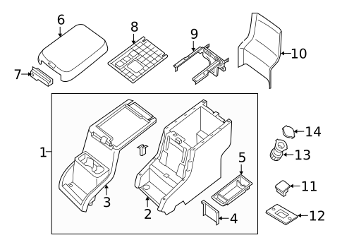 Center Console for 2018 Nissan NV2500 #0