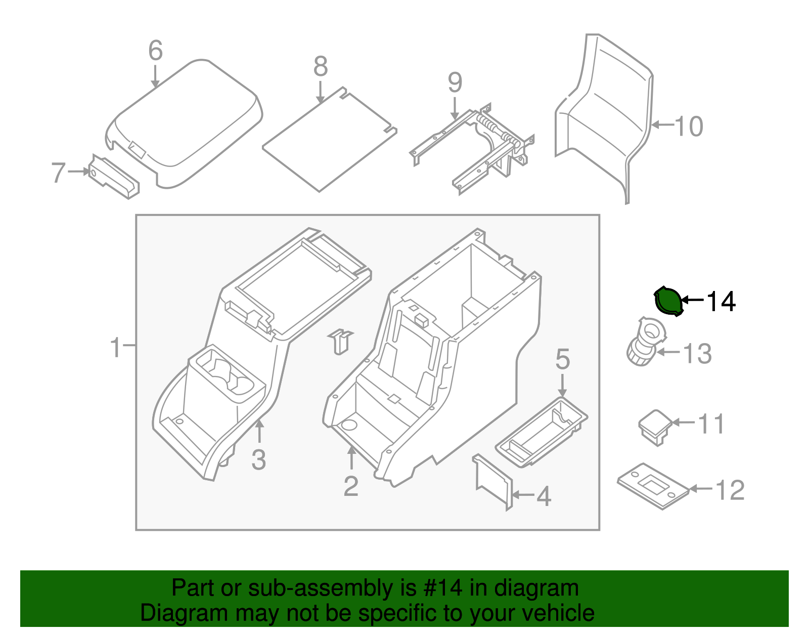 2004-2024 Nissan 12 Volt Accessory Power Outlet Cover 25339